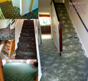 Green patterned carpet